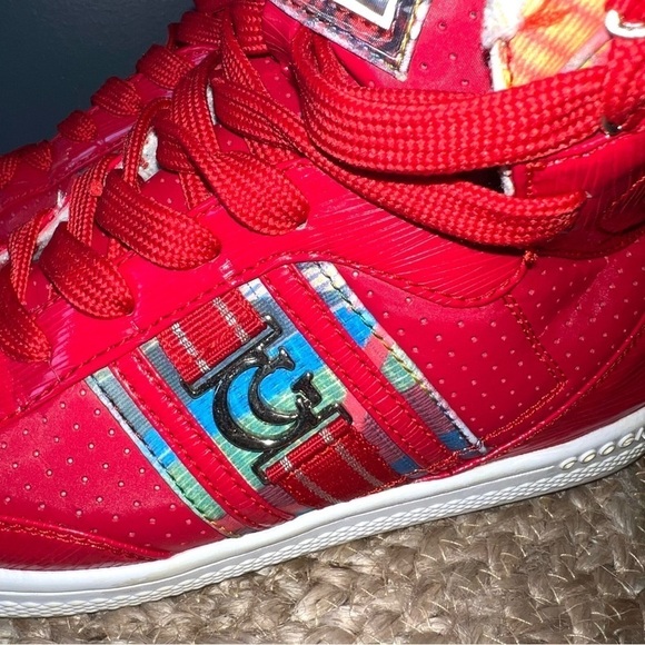 COOGI Vintage High Top Red Sneakers - Picture 4 of 12